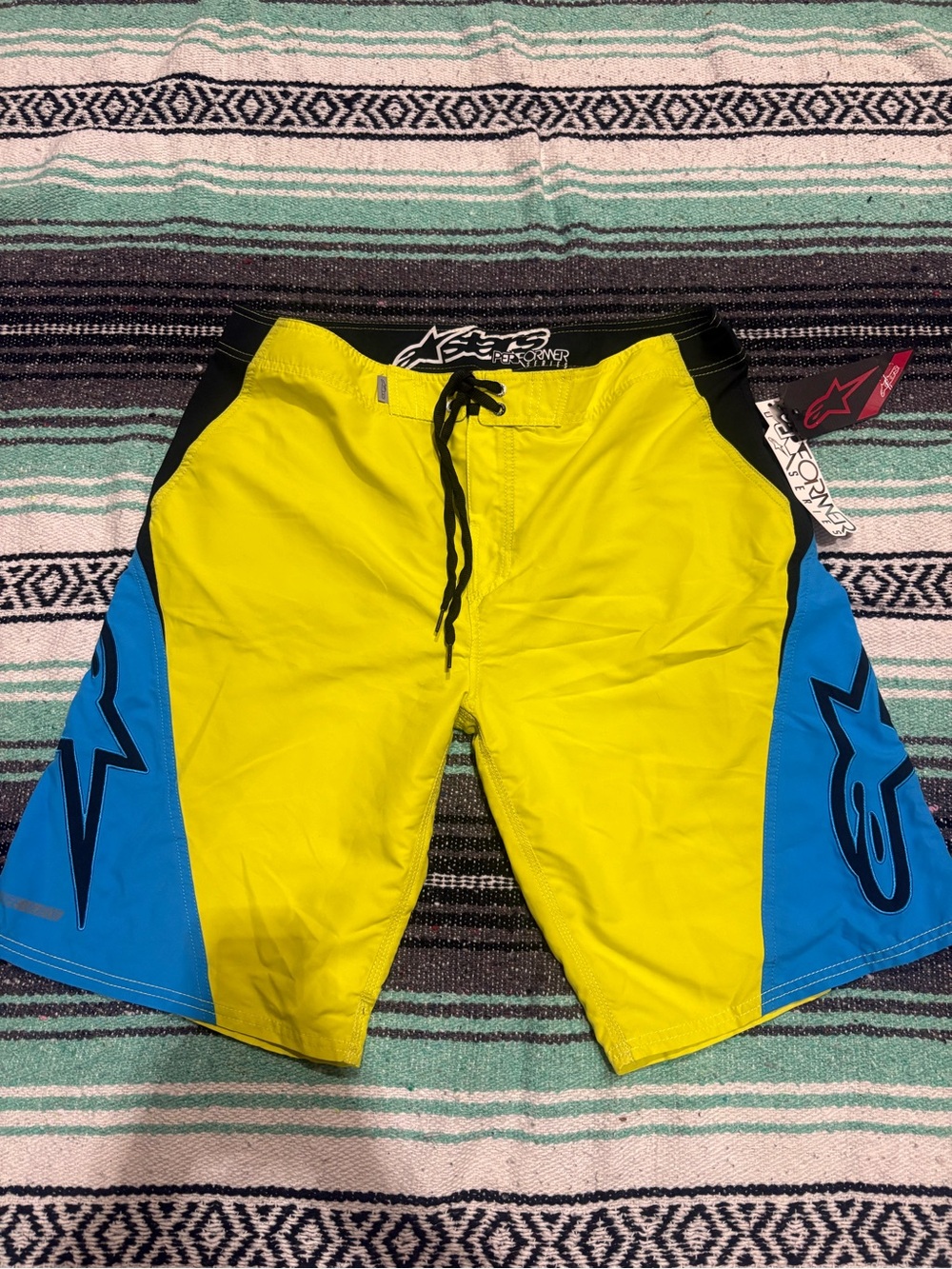 Alpinestars Yellow and Blue Men’s Board Shorts